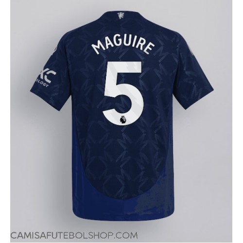 Camisa de time de futebol Manchester United Harry Maguire #5 Replicas 2º Equipamento 2024-25 Manga Curta